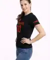 TÜRKİYE Ay Yıldız Baskılı 10 Numara Forma Tişört Taraftar T-Shirt - Siyah