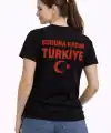 TÜRKİYE Ay Yıldız Baskılı Taraftar Forma T-Shirt - Siyah