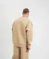 Uzun Kol Bisiklet Yaka Basic SweatShirt - Bej