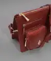 Valeria Kırmızı Desenli Parlak Kadın Çapraz Çantası
