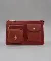 Valeria Kırmızı Desenli Parlak Kadın Çapraz Çantası