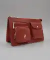 Valeria Kırmızı Desenli Parlak Kadın Çapraz Çantası
