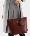 Veronika Bordo Yumuşak Deri Kadın Omuz Çantası