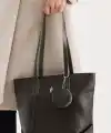 Veronika Haki Yumuşak Deri Kadın Omuz Çantası