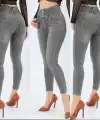 Yüksel Bel Likralı Kot Pantolon (Gri)