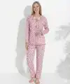 Boyraz 0367 Kadın Raporlu Uzun Kol Pijama Takımı