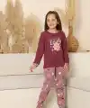Kapitex 8219 Kız Çocuk Uzun Kol Pijama Takımı