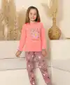 Kapitex 8219 Kız Çocuk Uzun Kol Pijama Takımı