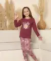 Kapitex 8219 Kız Çocuk Uzun Kol Pijama Takımı
