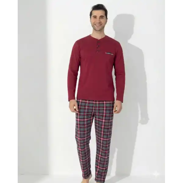 Boyraz 0406 Erkek Uzun Kol Pijama Takımı