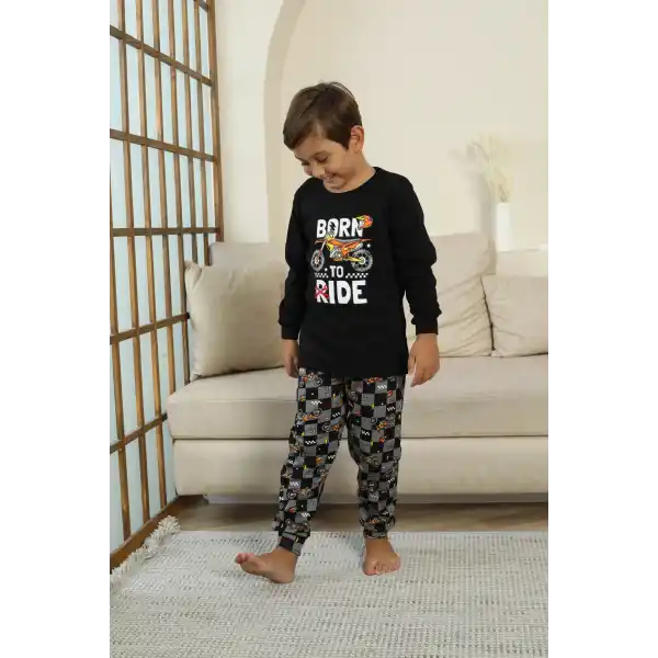 Kapitex 7101 Erkek Çocuk Uzun Kol Pijama Takımı