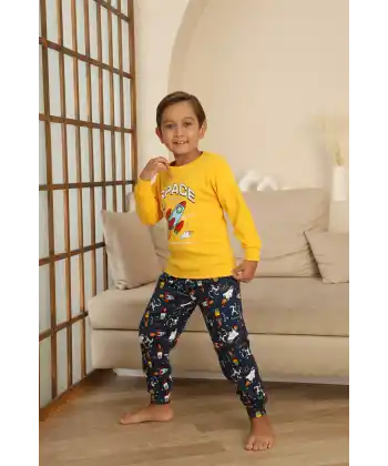 Kapitex 7114 Erkek Çocuk Uzun Kol Pijama Takımı