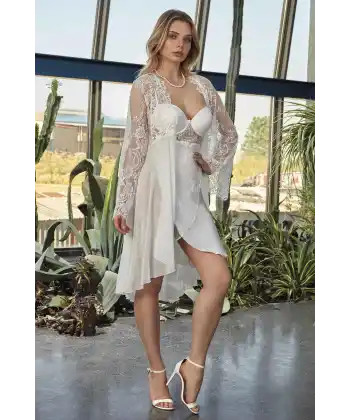 Nurteks Kadın Saten Gecelik Sabahlık