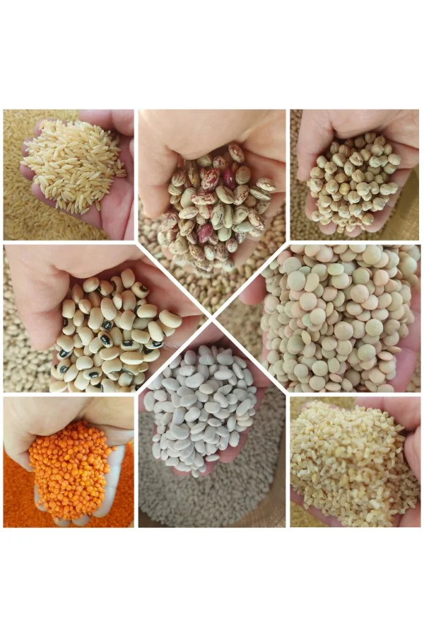 Kuru bakliyat paketi Eko paket(şehriye ,barbunya,nohut,börülce,mercimek,kuru fasulye,bulgur)net 9 kg