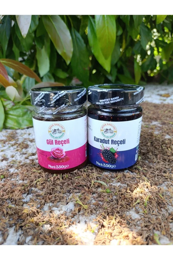 Gül Reçeli Ve Karadut Reçeli Toplam 700 gr