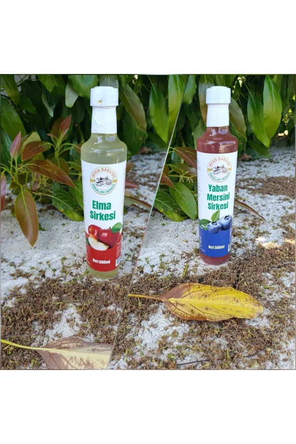 Elma Sirkesi Ve Yaban Mersini Sirkesi Toplam 1000 ml