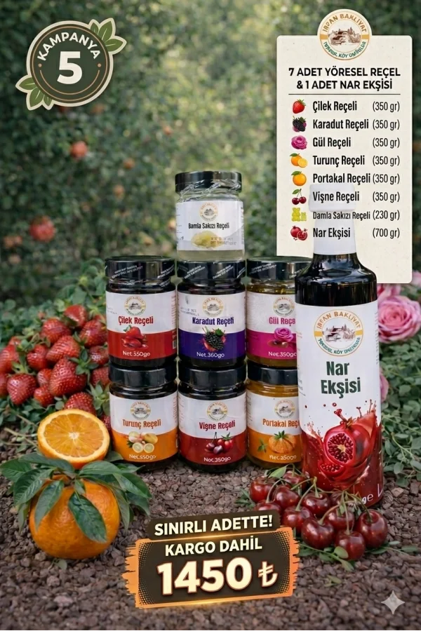 Kampanya 5 (7 adet reçel ve 1 adet nar ekşisi)