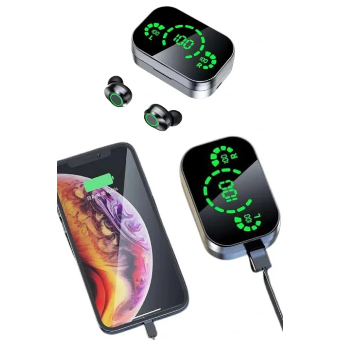 2025 Model Bluetooth Kulaklık Telefon Şarj Edebilen Çağrı Cevaplama Dijital Göstergeli