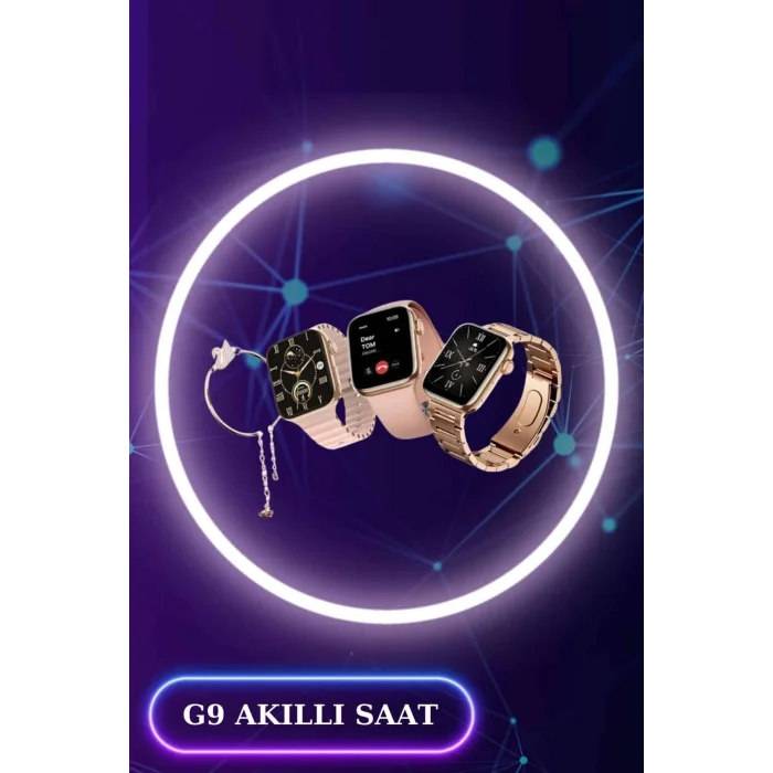 3 Kordonlu Dokunmatik Ekran Akıllı Saat ve 2.Nesil Kablosuz Bluetooth Kulaklık ANC/ENC