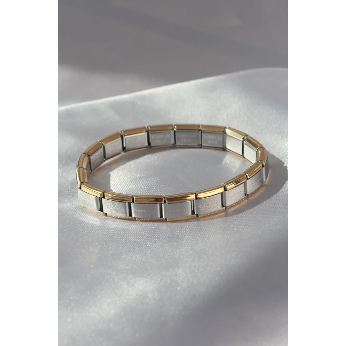 316L Çelik Çift Renk Yazılı Nomination Bileklik