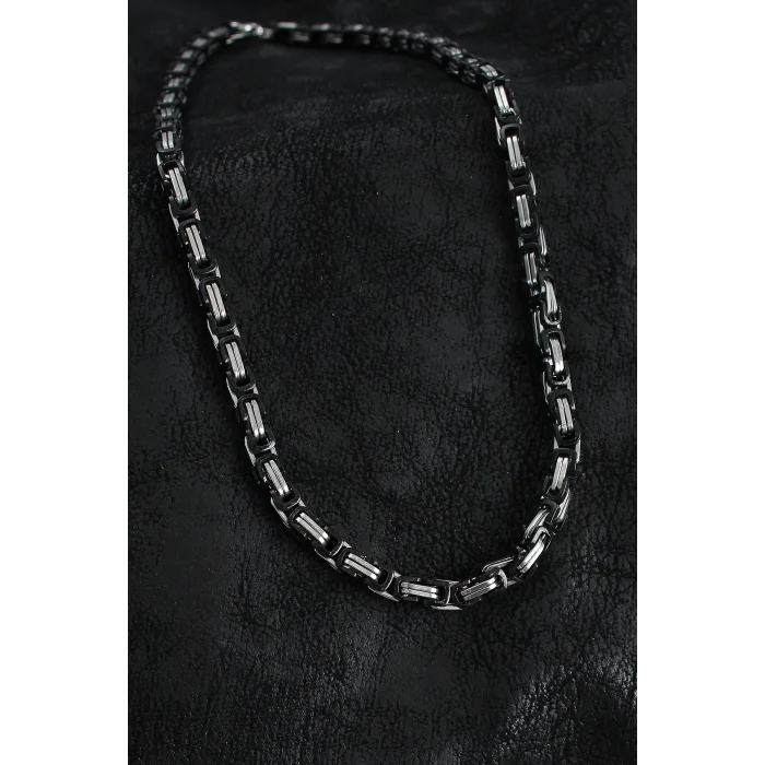 316L Çelik Kral Zincir Model Gümüş Renk Erkek Kolye