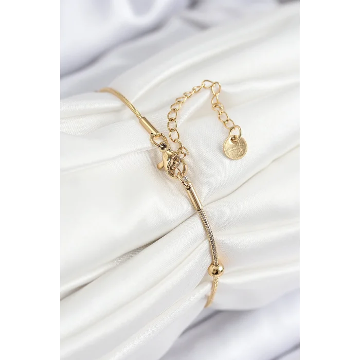 316L Çelik Topcuk Model Gold Renk Kadın Bileklik