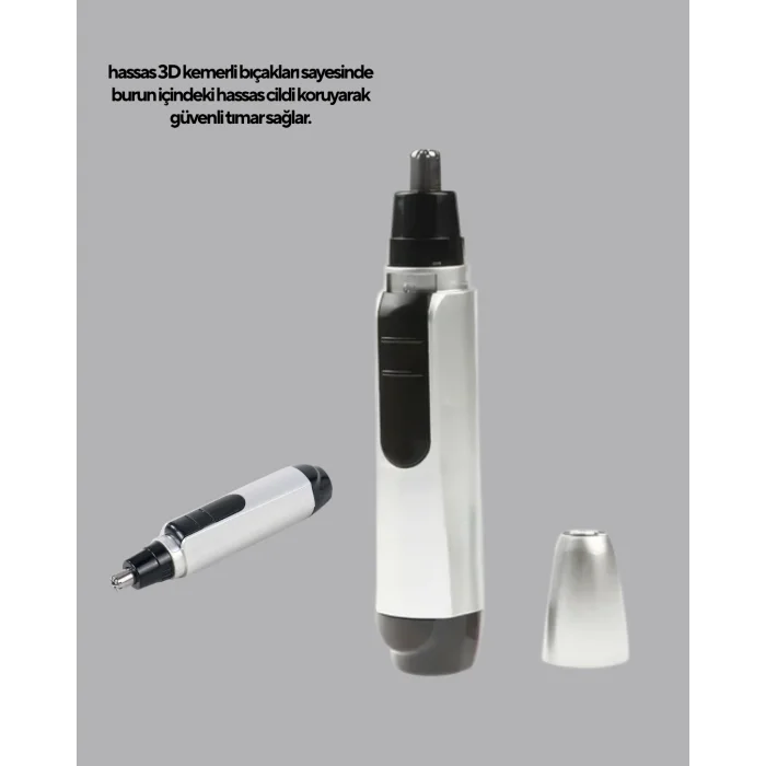 3D lı Burun ve Kulak Tıraş Makinesi Pil ile Çalışan Taşınabilir Model