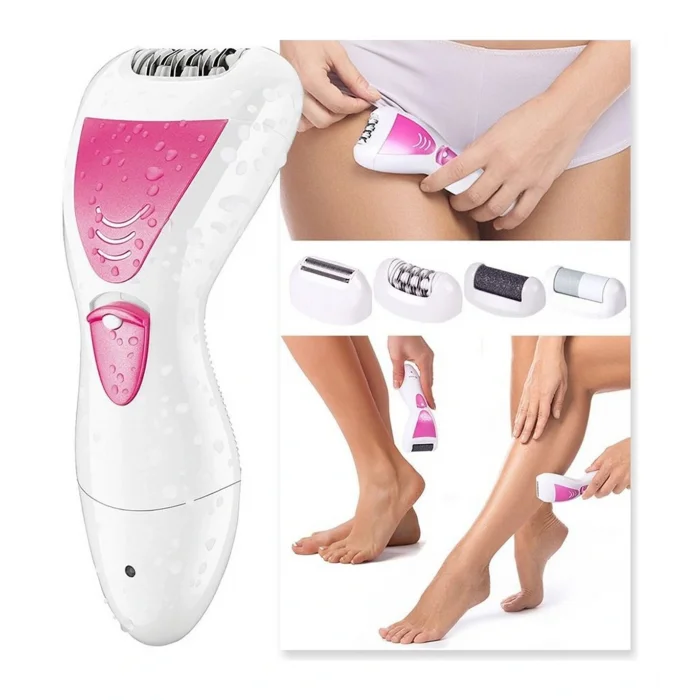 4 In 1 Su Geçirmez Epilasyon Aleti Epilatör Cihazı Tüy Alma Makinesi Topuk Törpüsü (5047)