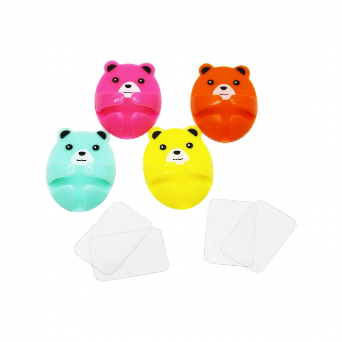 4 PARÇA  RENKLİ BÜYÜK AYICIK KABLO TUTACAK (5047)