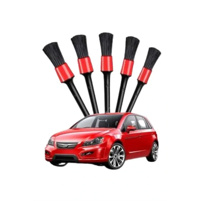 5 Adet Oto Detaylı Temizleyici Araç İçi Temizlik Fırça Seti Koltuk Döşeme Kapı Toz Alma Fırçası