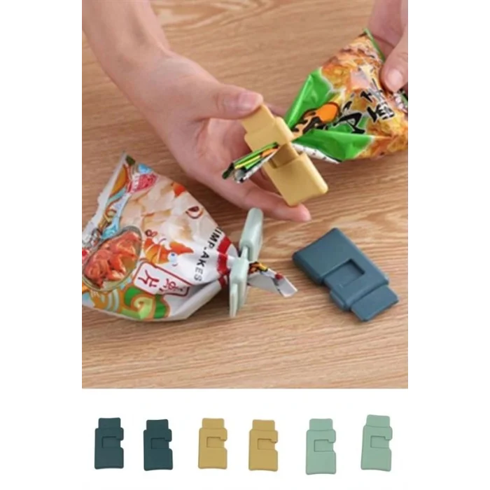 6&apos;lı Hava Sızdırmaz Poşet Torba Ambalaj Ve Paket Kıstırmalı Kapatma Klipsi (5047)