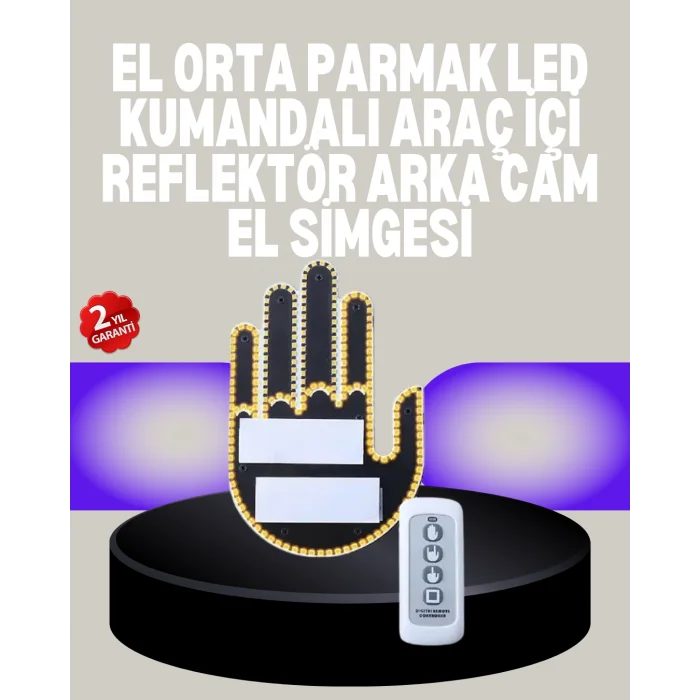 A Kalite Uzaktan Kumandalı LED Park Uyarı Işığı El Figürlü Model