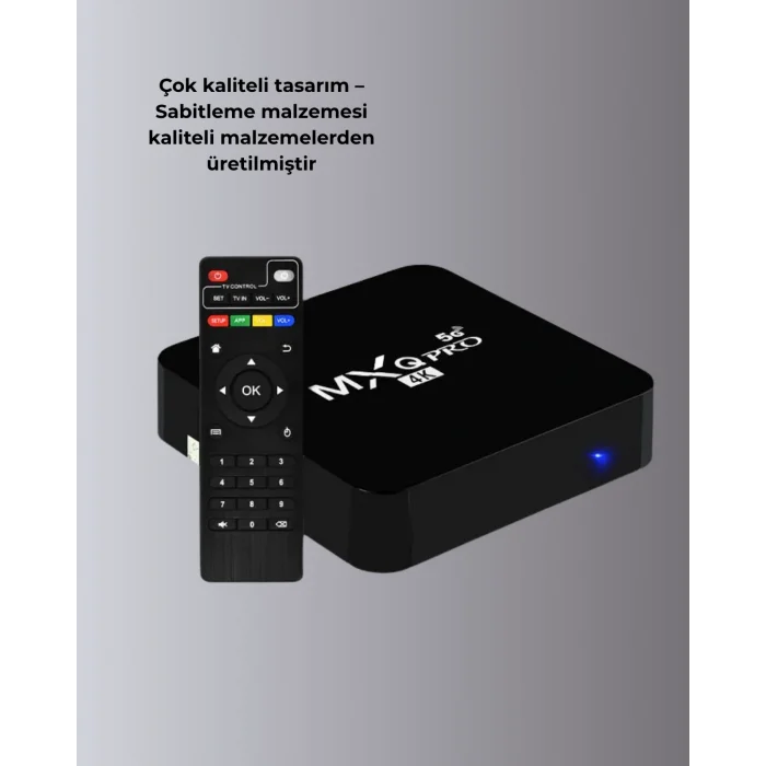 Akıllı Android TV Box – 4K Çözünürlük, 2GB RAM, 16GB Depolama, Hızlı Wi-Fi