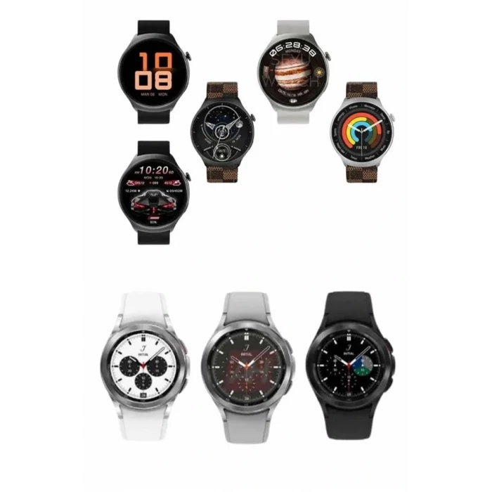 Akıllı Saat Bluetooth Bağlantılı Yuvarlak Ekran Plastik Kordonlu