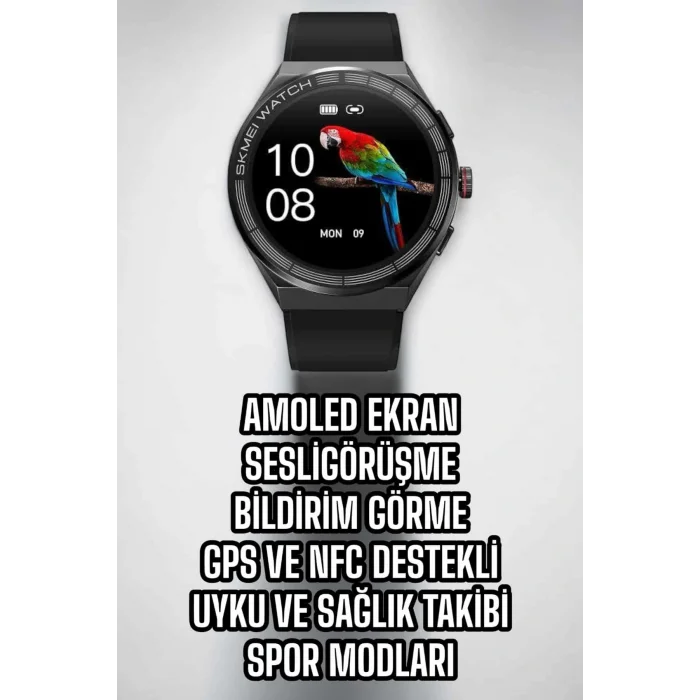 Akıllı Saat Dokunmatik Ekran Sesli Görüşme ve Bildirim Görme Sağlık Takibi