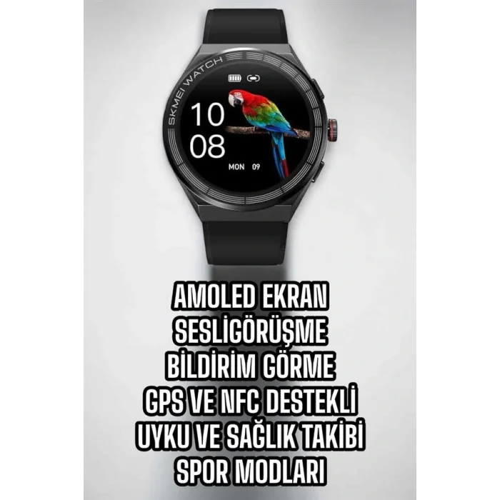 Akıllı Saat Dokunmatik Ekran Sesli Görüşme ve Bildirim Görme Sağlık Takibi