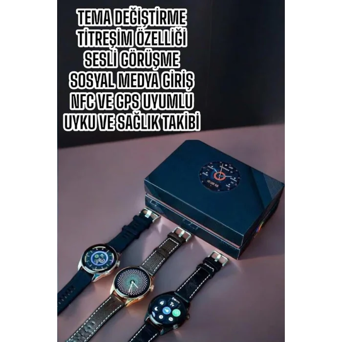 Akıllı Saat Sesli Görüşme NFC ve GPS Uyumlu Bluetooth Bağlantılı