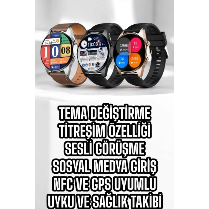 Akıllı Saat Tema Değiştirme Titreşimli Bluetooth Bağlantılı NFC Ve GPS Uyumlu