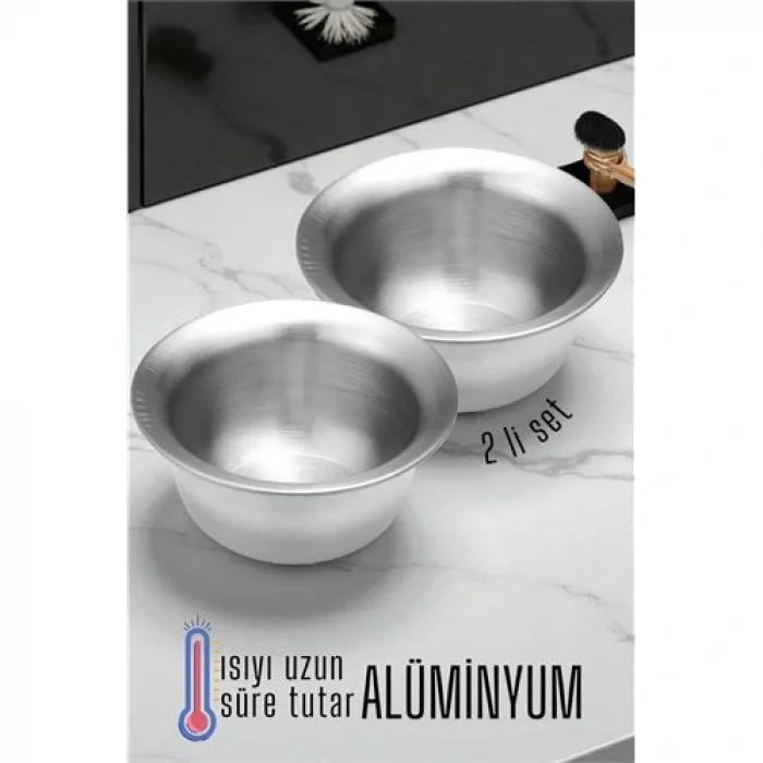Alüminyum Tıraş Tası 2 li SET