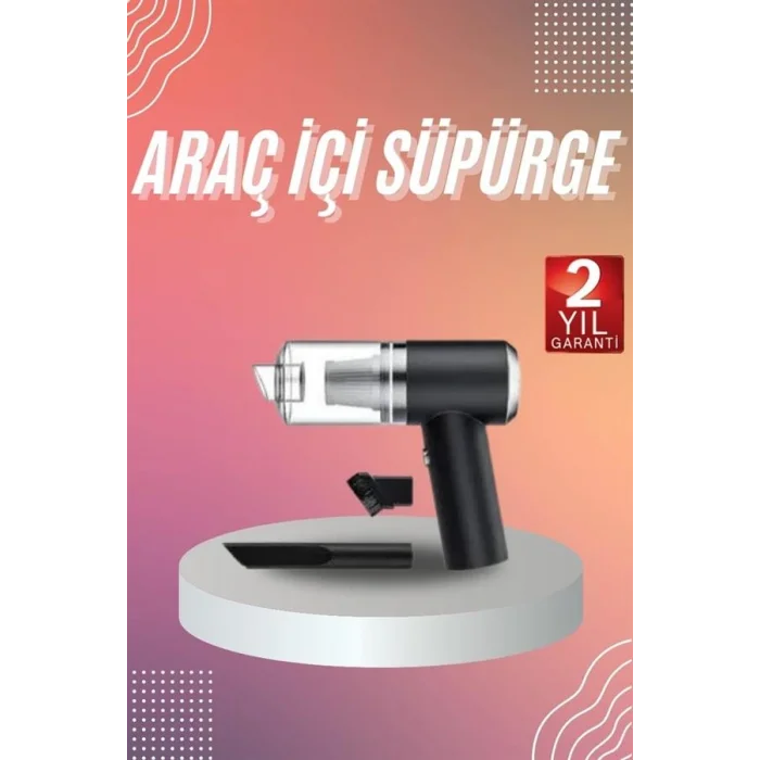 Araç İçi Süpürge Kablosuz Şarjlı Elektrikli Süpürge Elde Taşınabilir