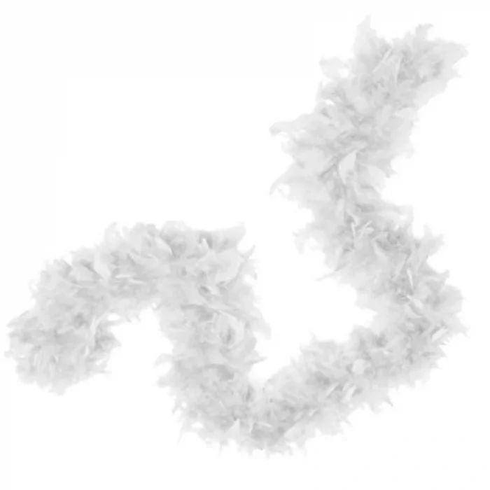 Beyaz Renk Kabarık Tüylü Otriş Boa Dekorasyon Tüy 180 CM (5047)