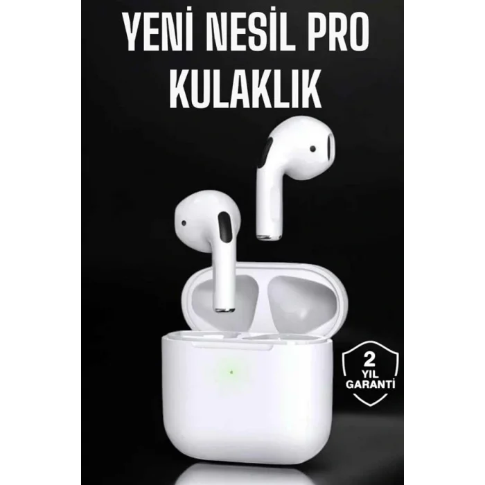 Beyaz Yeni Nesil Pro Bluetooth Kulaklık Yüksek Ses Kaliteli ANC Özelliği