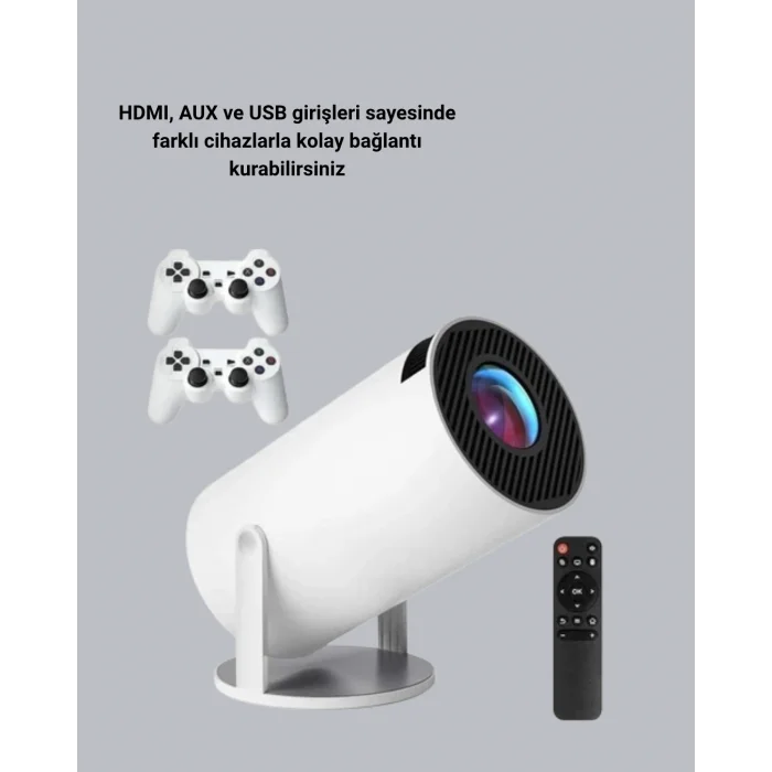 Bluetooth 5.0 ve Wi-Fi 6 Akıllı 4K Projeksiyon