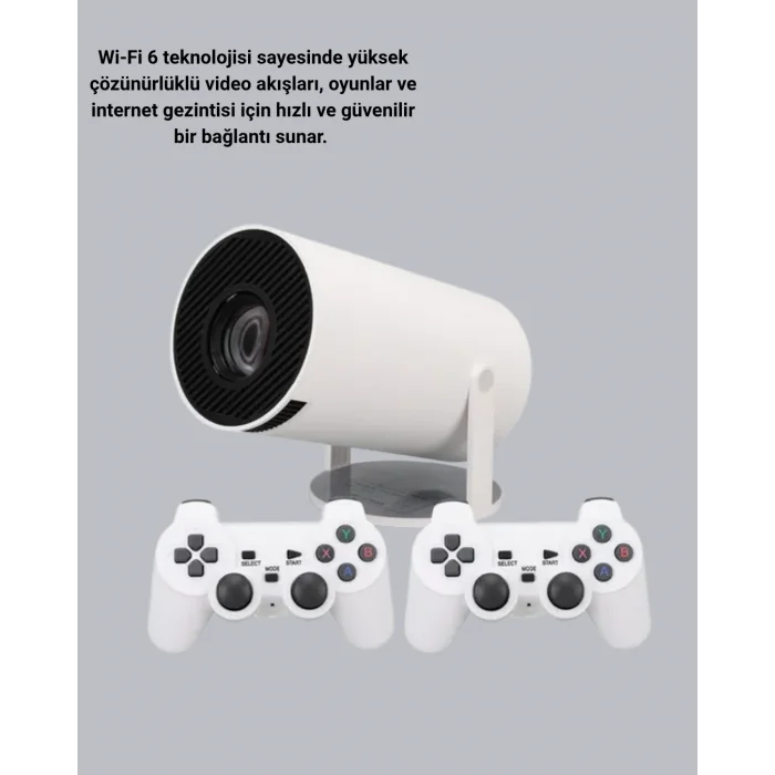 Bluetooth 5.0 ve Wi-Fi 6 Akıllı 4K Projeksiyon