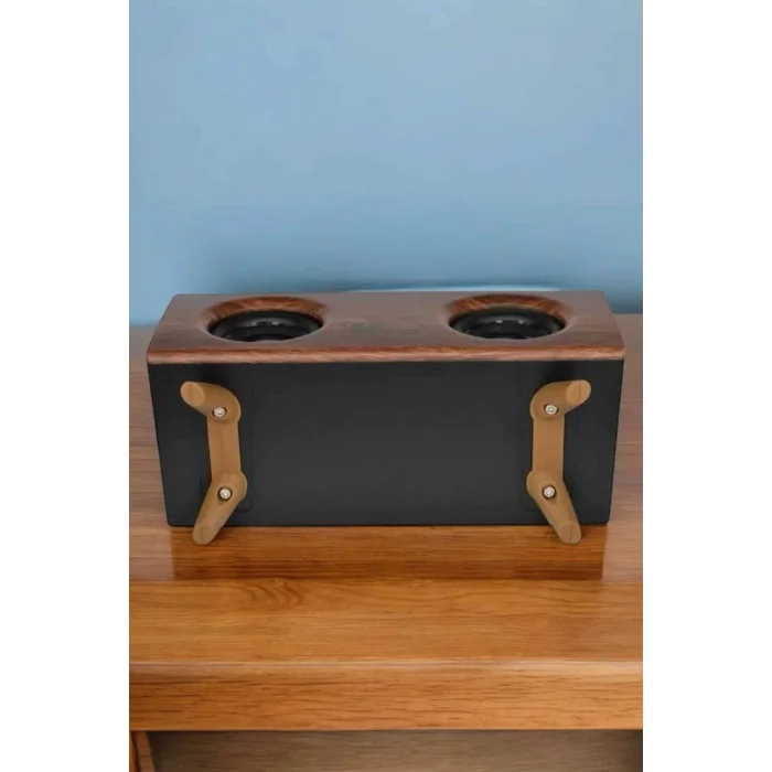 Bluetooth Hoparlör Ahşap Klasik Retro Gramofon Bluetooth Müzik Kutusu