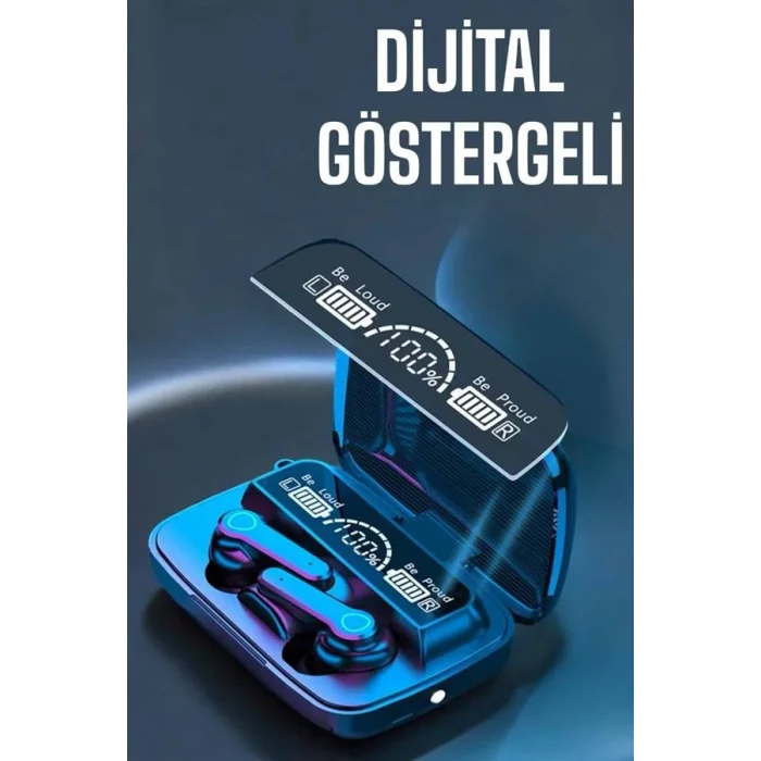 Bluetooth Kulaklık Dijital Göstergeli Kablosuz Uzun Pil Ömrü