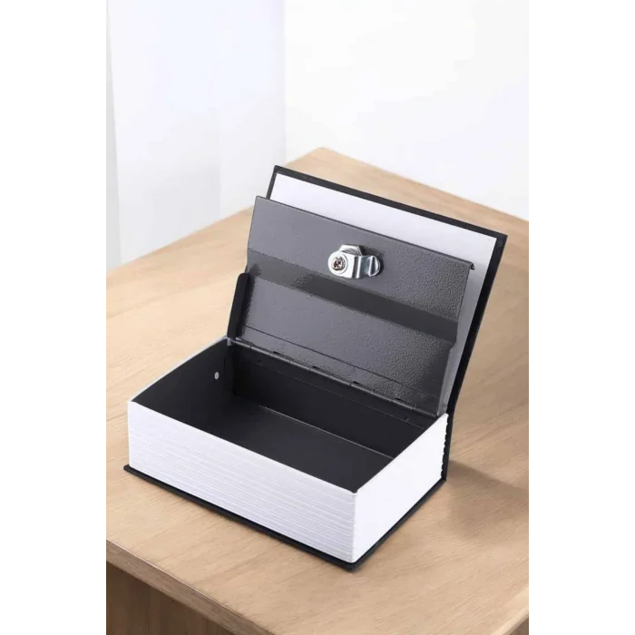 Büyük Boy Anahtarlı Kitap Görünümlü Gizli Kasa Çelik Kasa Altın Kasası