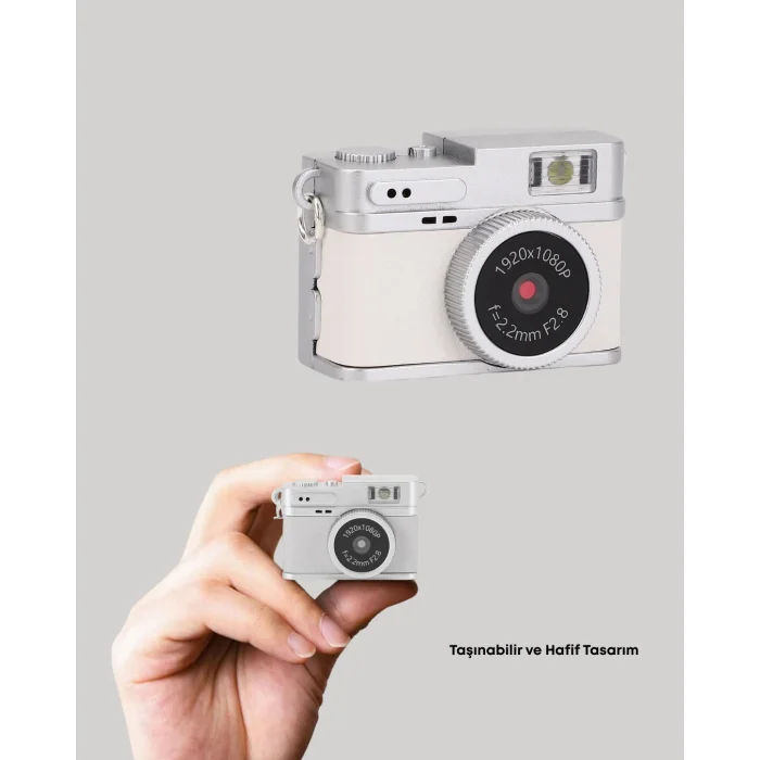 Cep Boy Vintage Dijital Kamera LED Destekli Full HD Video