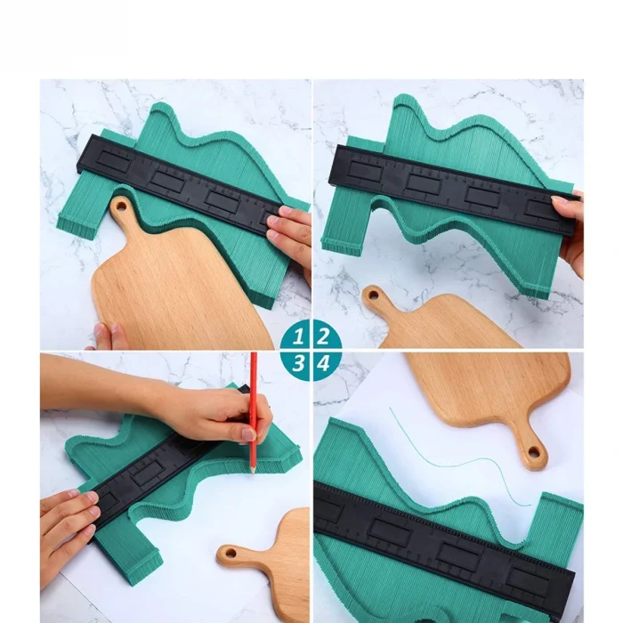 Çok Fonksiyonlu Plastik Kontur Ölçüm Cihazı Ahşap Fayans Şekillendirme Kalıbı (5047)