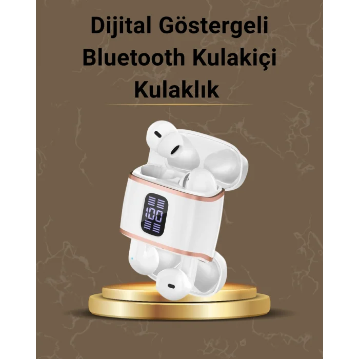 Dijital Göstergeli Bluetooth Kulakiçi Kulaklık – 4’lü Paket, Gürültü Engellemeli